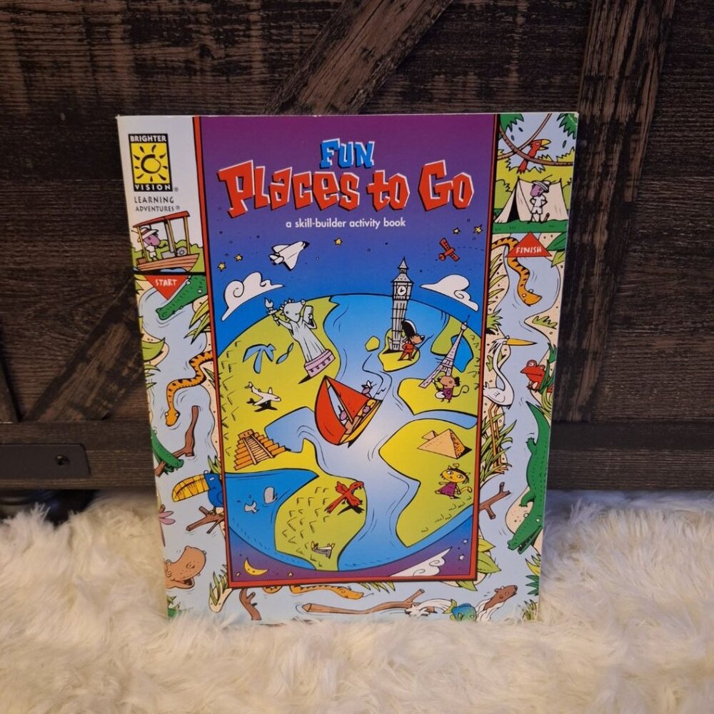 Vintage Activity Book Fun Places To‎ Go Kid Child Puzzles Maze Connect The Dots